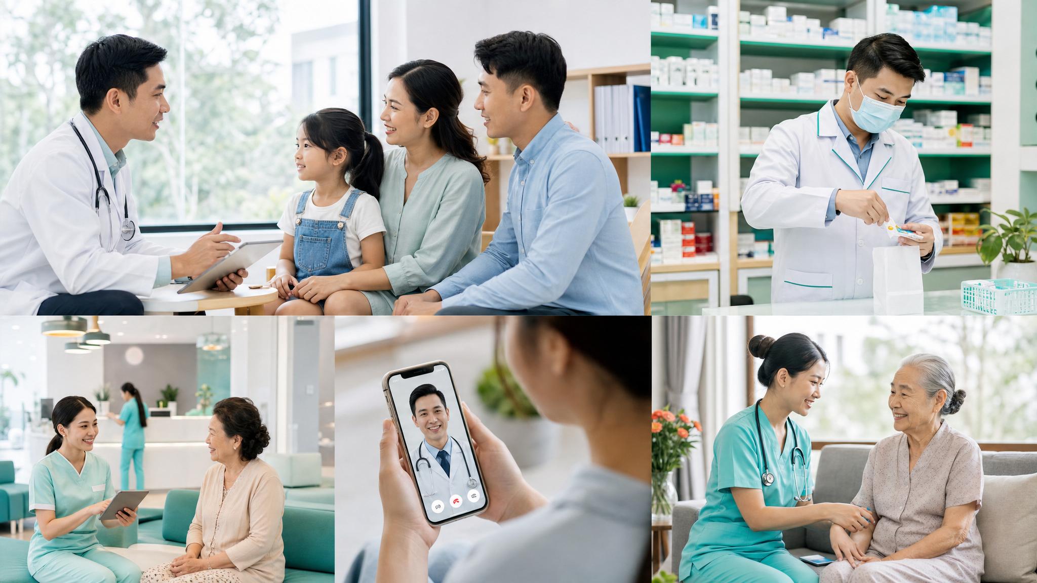 Bác sĩ, nhà thuốc và điều dưỡng Gần Đây hỗ trợ người bệnh